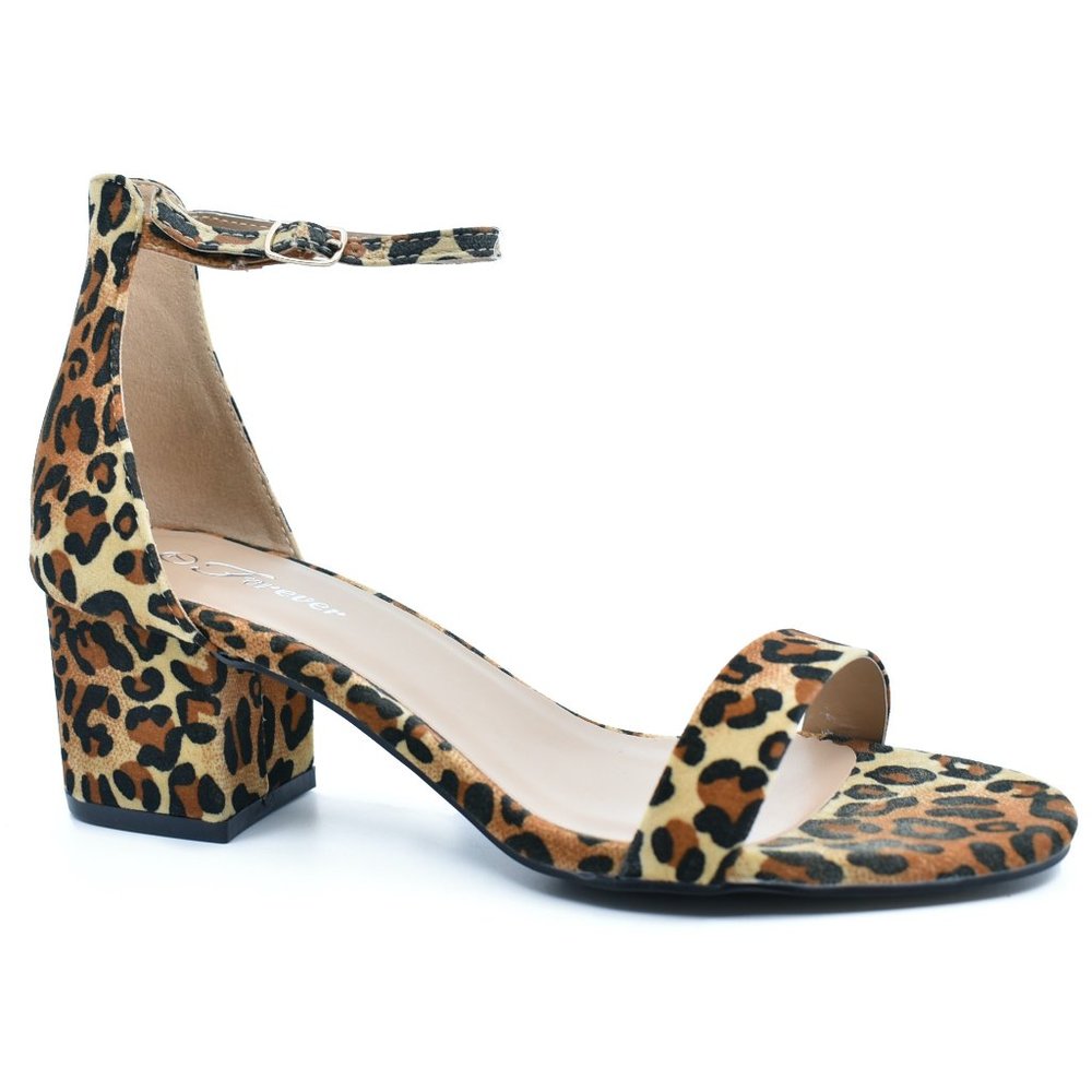 Animal print block heels run 1/2 big